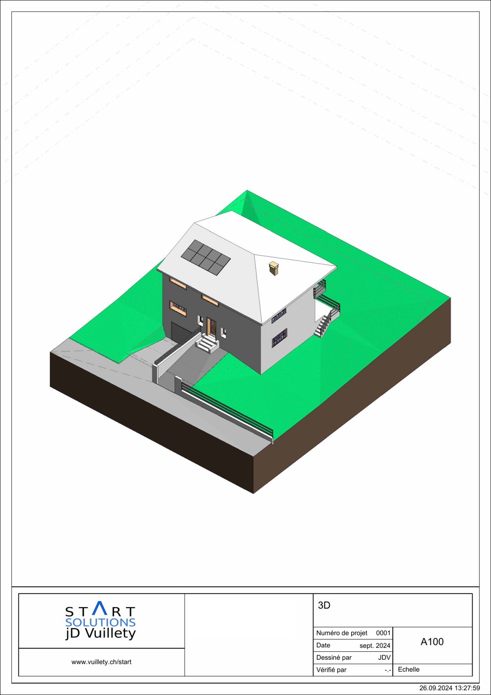 Plan REVIT — Vue 3D