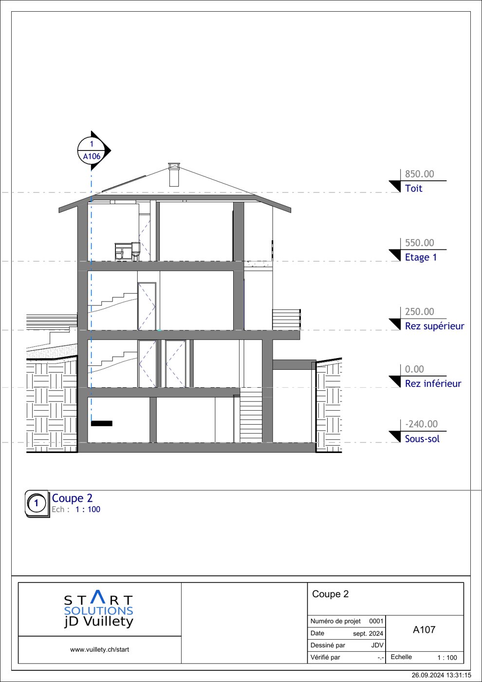 Plan REVIT — Coupe 2